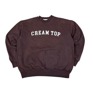 Museum of Peace & Quiet MoPQ Cream Top Sweatshirt Men's L Maru Coffee